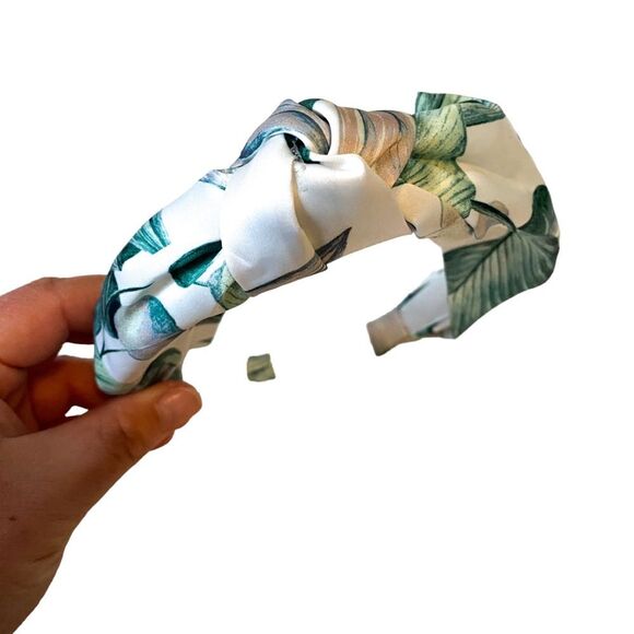 Women's Hair Accessory Tropical Silk H&M Headband Retro Hair Ties Pom Ties - Picture 4 of 4